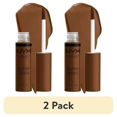 (2 pack) NYX Professional Makeup Butter Gloss Non-Sticky Lip Gloss Caramelt 0.27 Oz | Walmart (US)