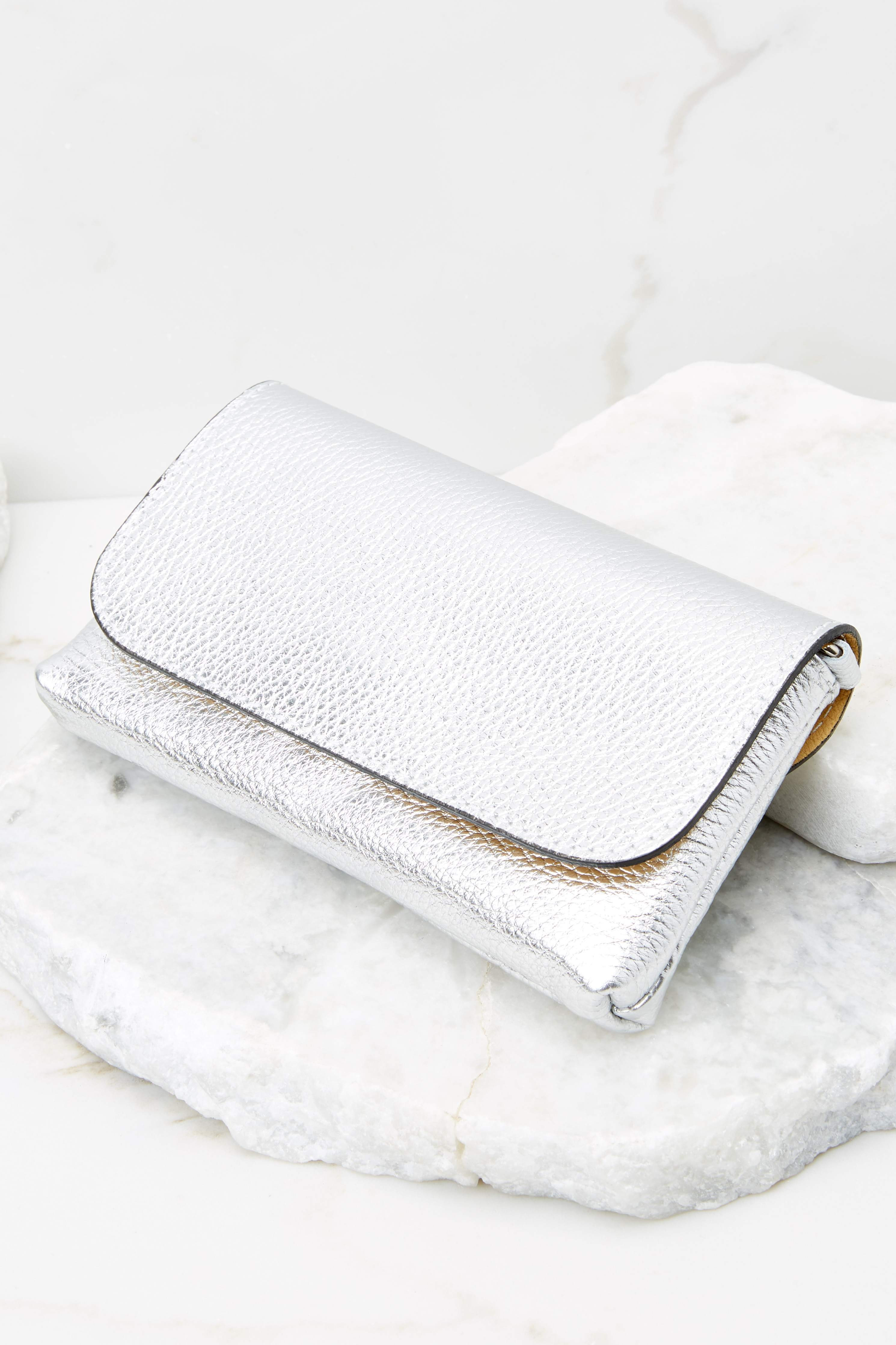 Little Lady Silver Leather Bag | Red Dress 