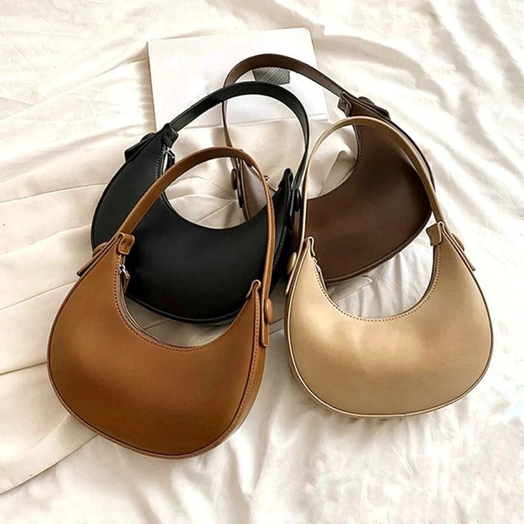 Vegan Leather Purse Dumpling Half Moon Crescent Strap Women - Etsy | Etsy (US)