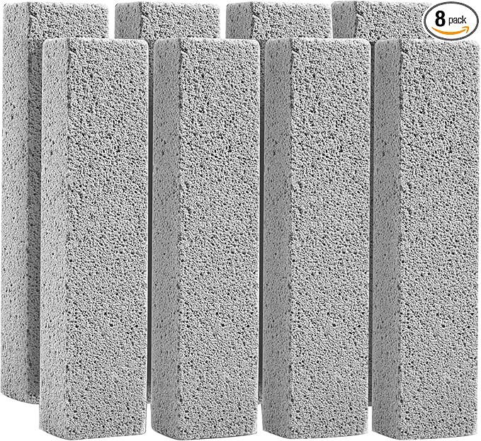 8 Pack Pumice Stone for Toilet Bowl Cleaning, Scouring Stick Remove Toilet Bowl Hard Water Rings,... | Amazon (US)