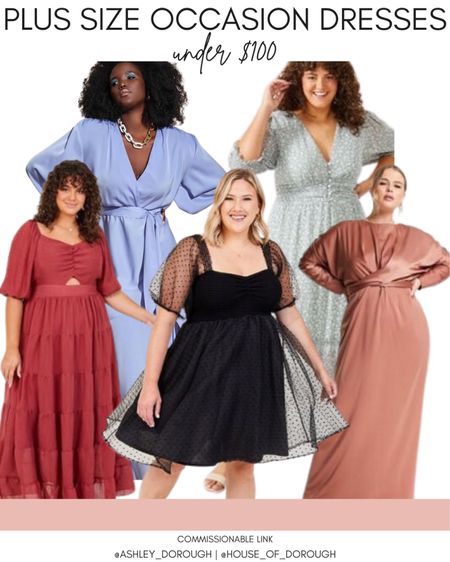 Plus size occasion dresses perfect for holiday parties, weddings, or a fun night out! 

#LTKcurves #LTKunder100 #LTKSeasonal