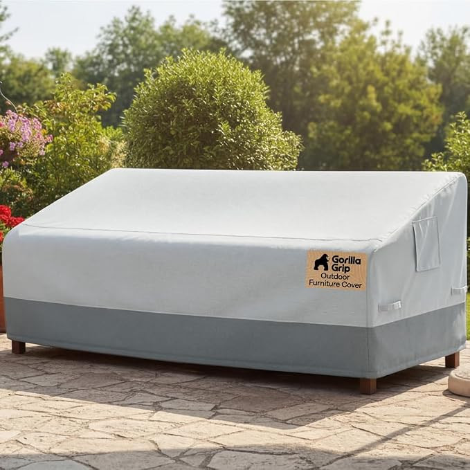 GORILLA GRIP Waterproof Large Outdoor Patio Sofa Cover, 3 Seater 80 Inch, Heavy Duty 600D Furnitu... | Amazon (US)