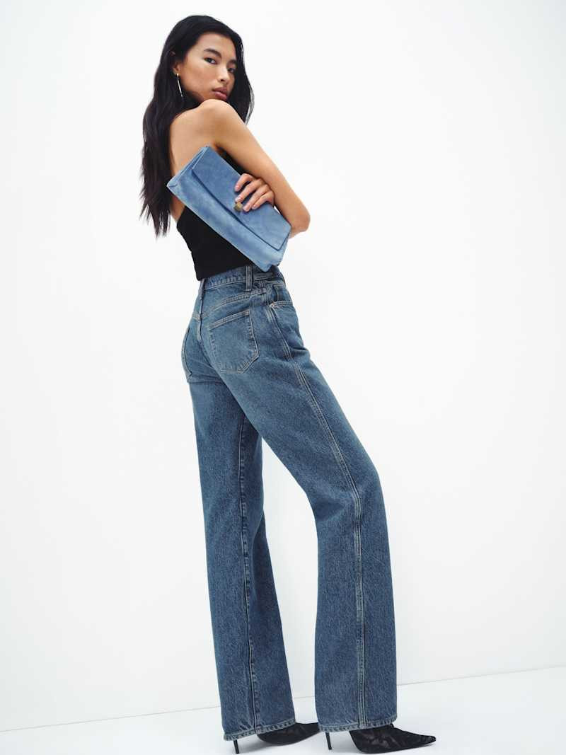 Val 90s Mid Rise Straight Short Jeans | Reformation (Global)
