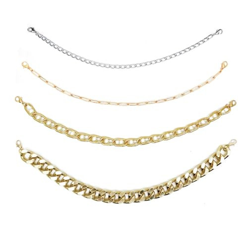 4PCS Trucker Hat Chains Decorative Chain Accessory for Mesh Baseball Cap Netback Cap Trucker Hat Bar | Amazon (US)