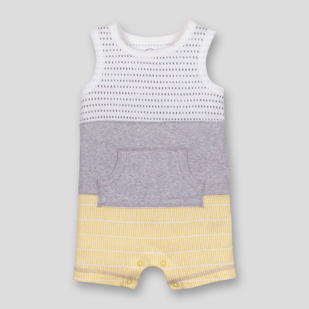 Lamaze Baby Boys' Organic Cotton Colorblocked Stripe Romper - | Target