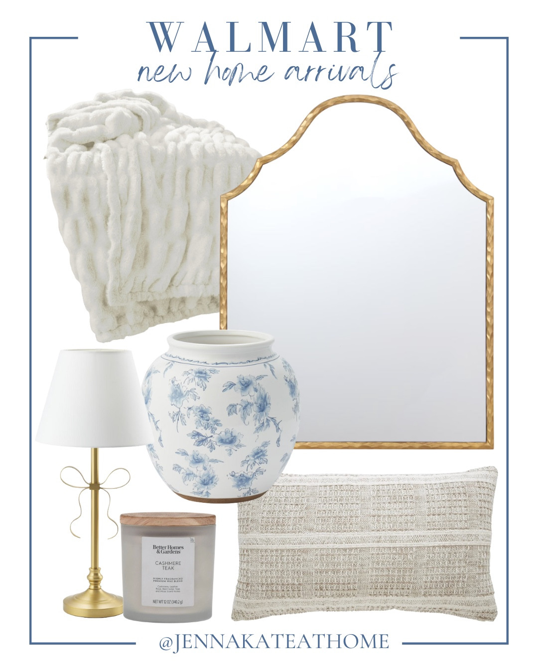 Walmart home finds include mirror, blanket, lamp, candle, vase, and throw pillow.

Home decor, home accents, looks for less, neutral home

#LTKFindsUnder50 #LTKFindsUnder100 #LTKHome