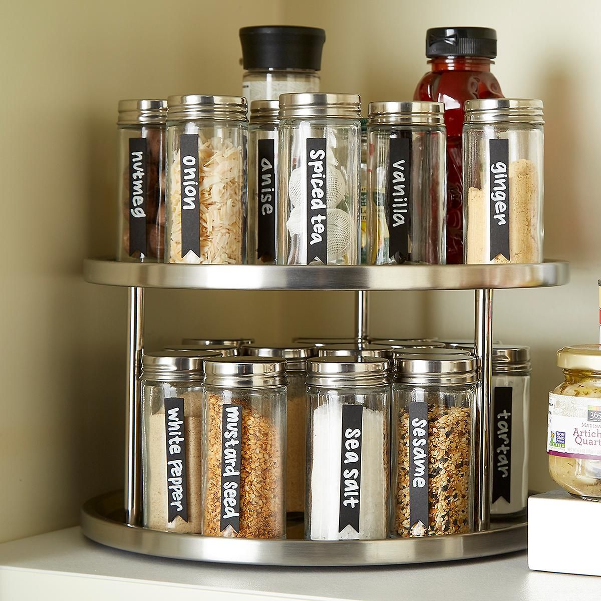 2-Tier Stainless Steel Lazy Susan | The Container Store