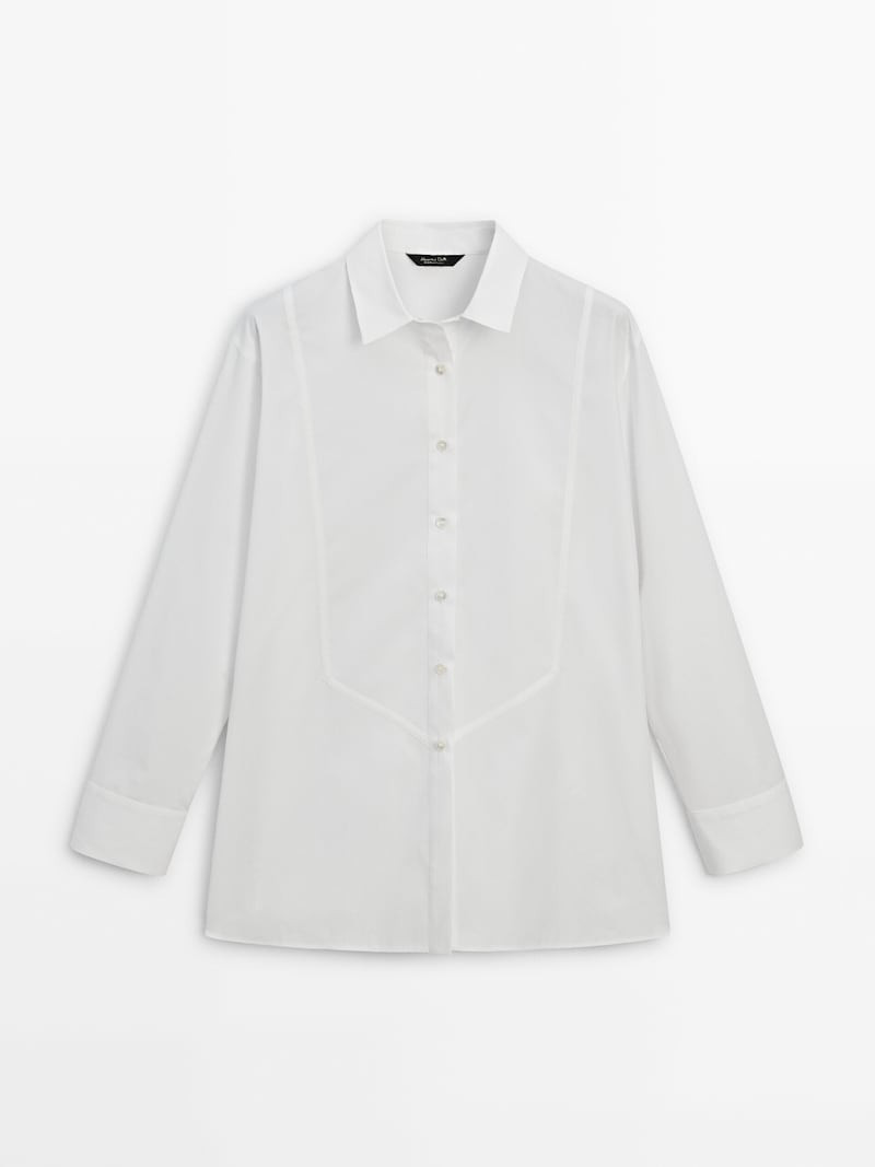Cotton poplin shirt | Massimo Dutti US