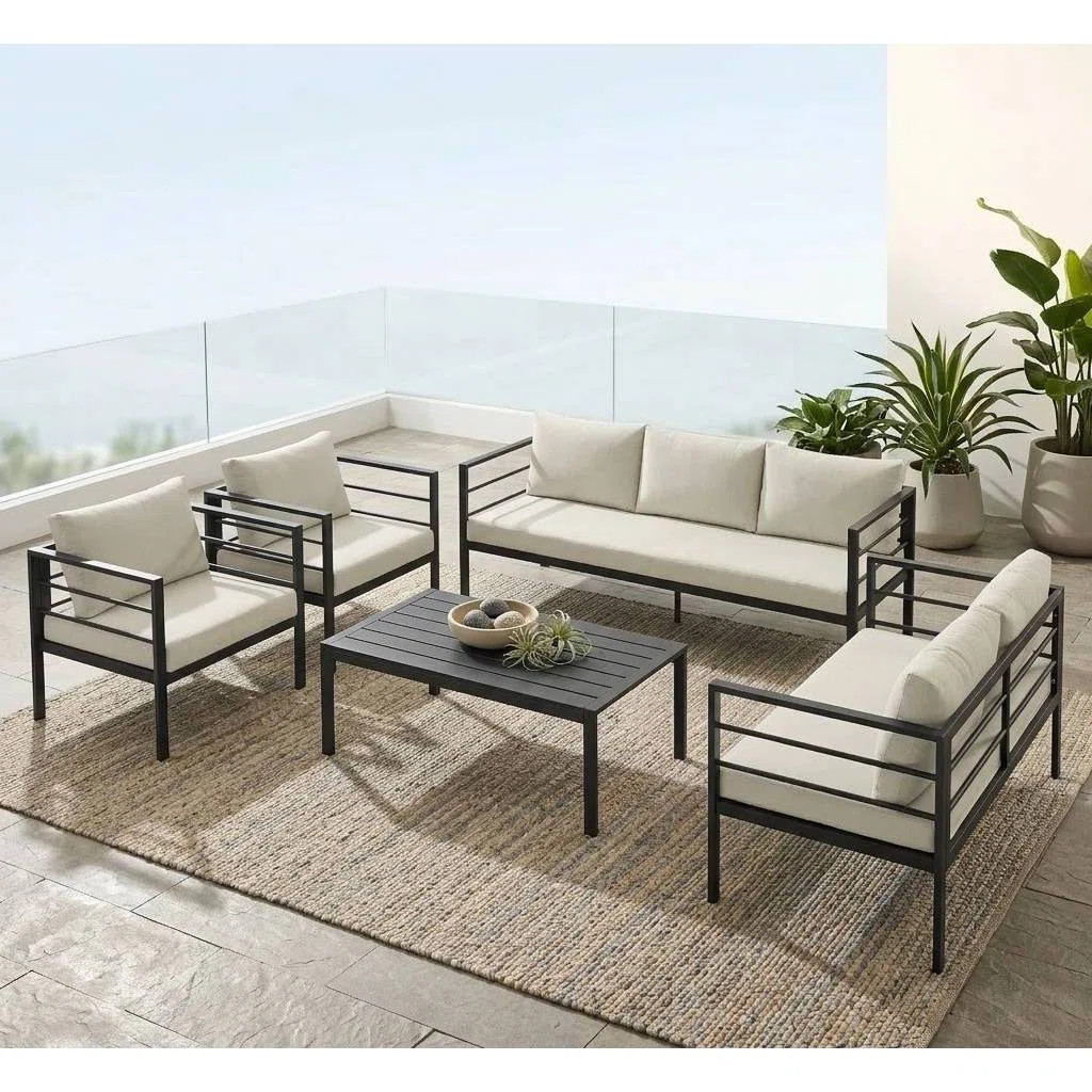 Adamski 7-Person Metal Sofa Seating Group With Cushions | Wayfair North America
