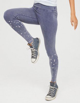 OFFLINE OG High Waisted Bleach Wash Legging | American Eagle Outfitters (US & CA)