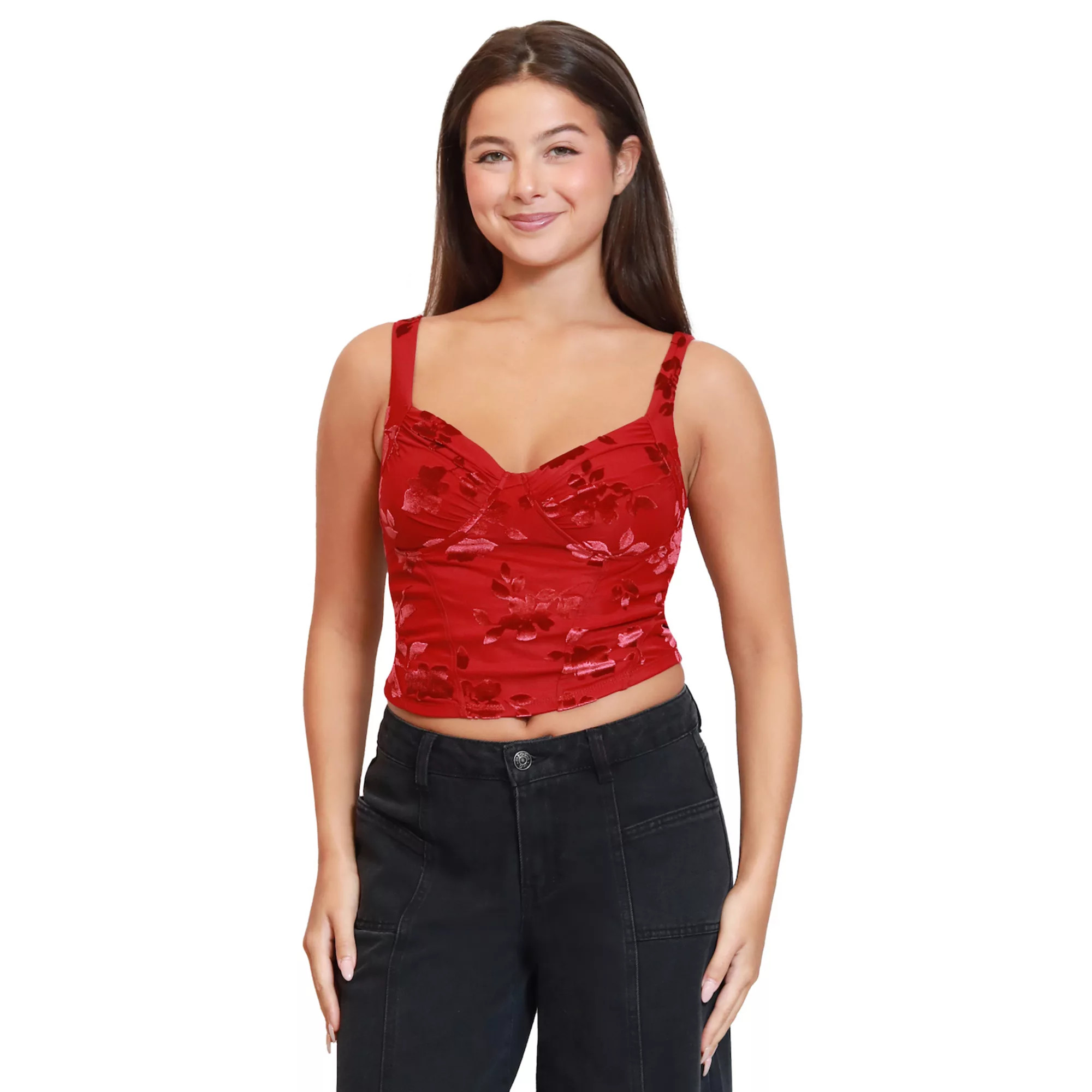 Juniors' madden girl Seam & Ruched Corset Bustier with Bra Cups | Kohl's