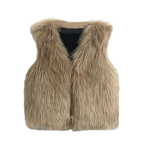 Toddler Little Girls Faux Fur Vest Coat Winter Warm Clothes Cute Fuzzy Jacket Outwear | Amazon (US)