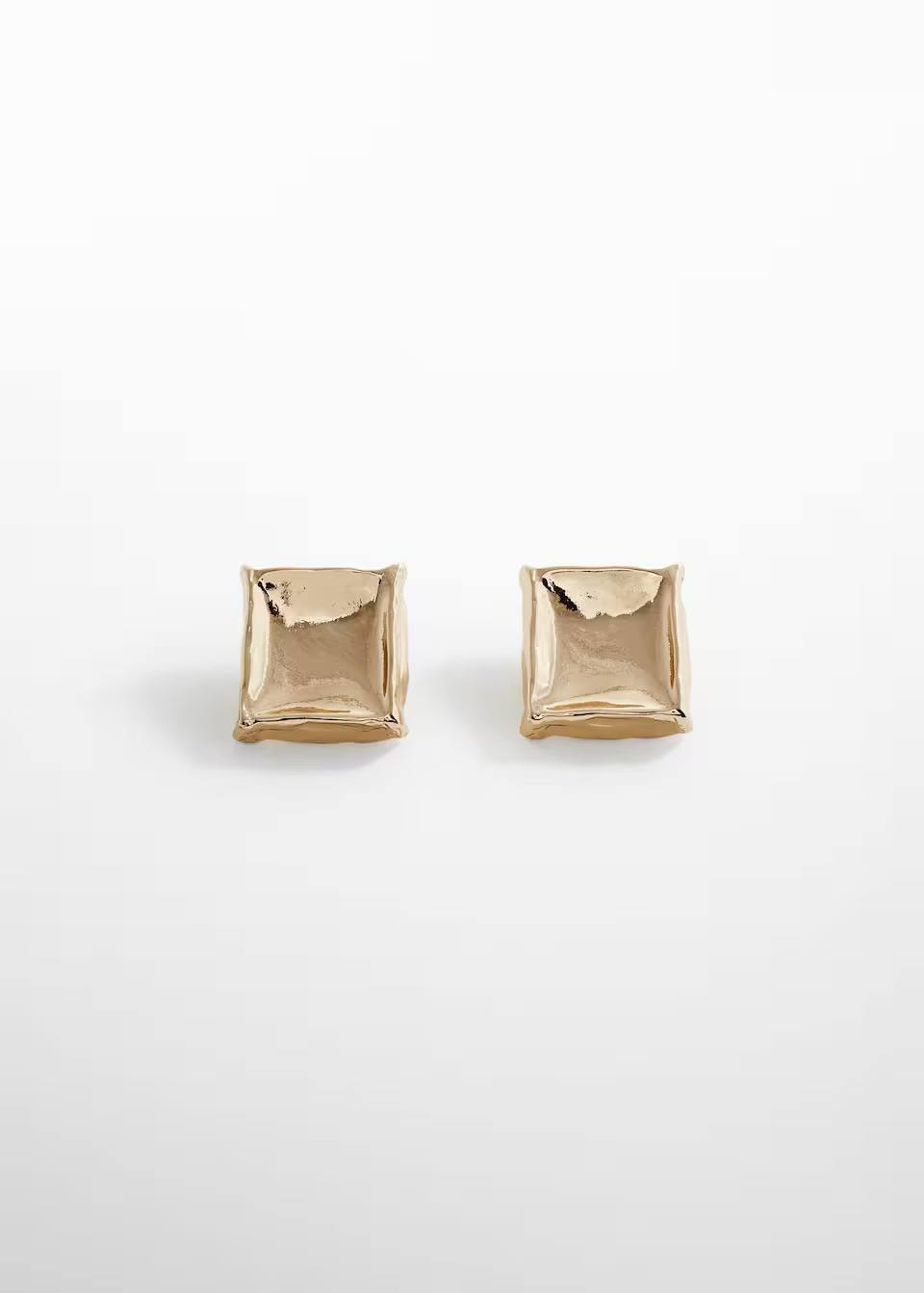 Textured square earrings -  Women | Mango United Kingdom | MANGO (UK)