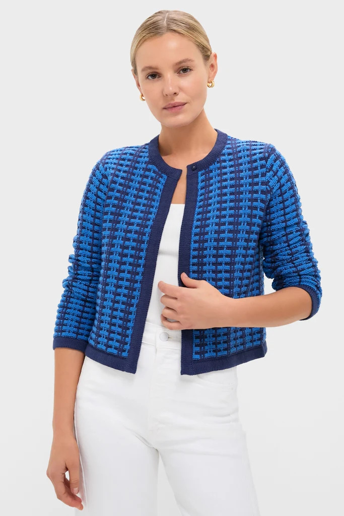 Cerulean & Navy Knit Cassie Cardigan | Tuckernuck (US)
