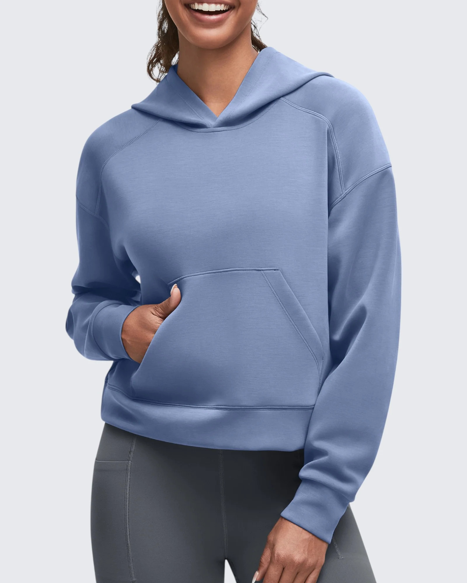 G4Free Modal Long Sleeve Hoodies with Kangaroo Pocket Casual Pullover | g4free activewear