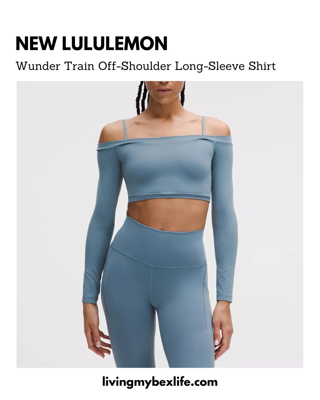 New lululemon: Wunder Train Off-Shoulder Long-Sleeve Shirt available in Steel Blue and Black. Pair with just released Wunder Train leggings with no center seam.  

 #LTKGiftGuide #LTKActive #LTKU
