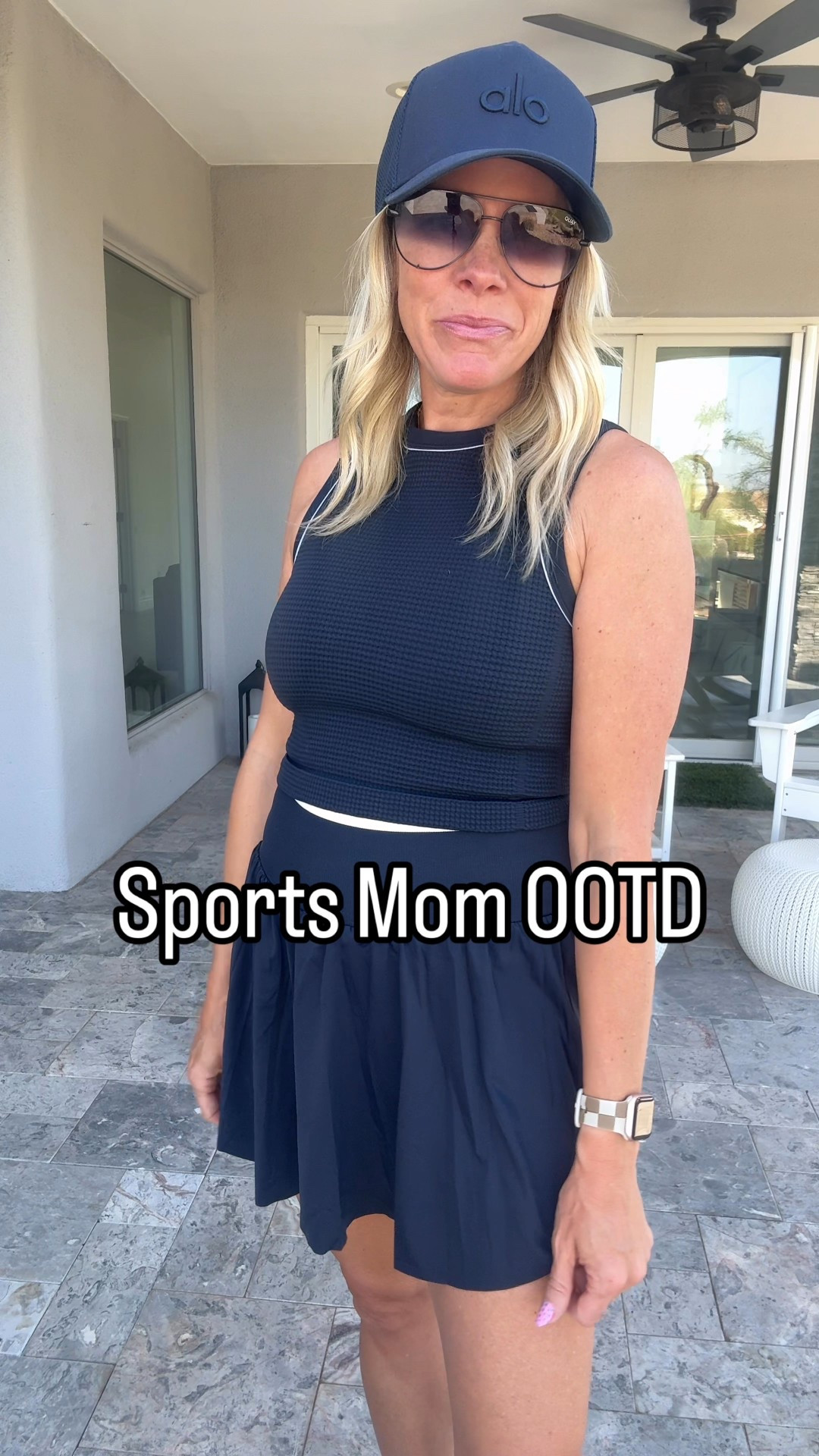 Size small skirt and tank top. Medium sports bra. Alo hat, quilted bag and Stanley 

#LTKSeasonal #LTKActive #LTKOver40