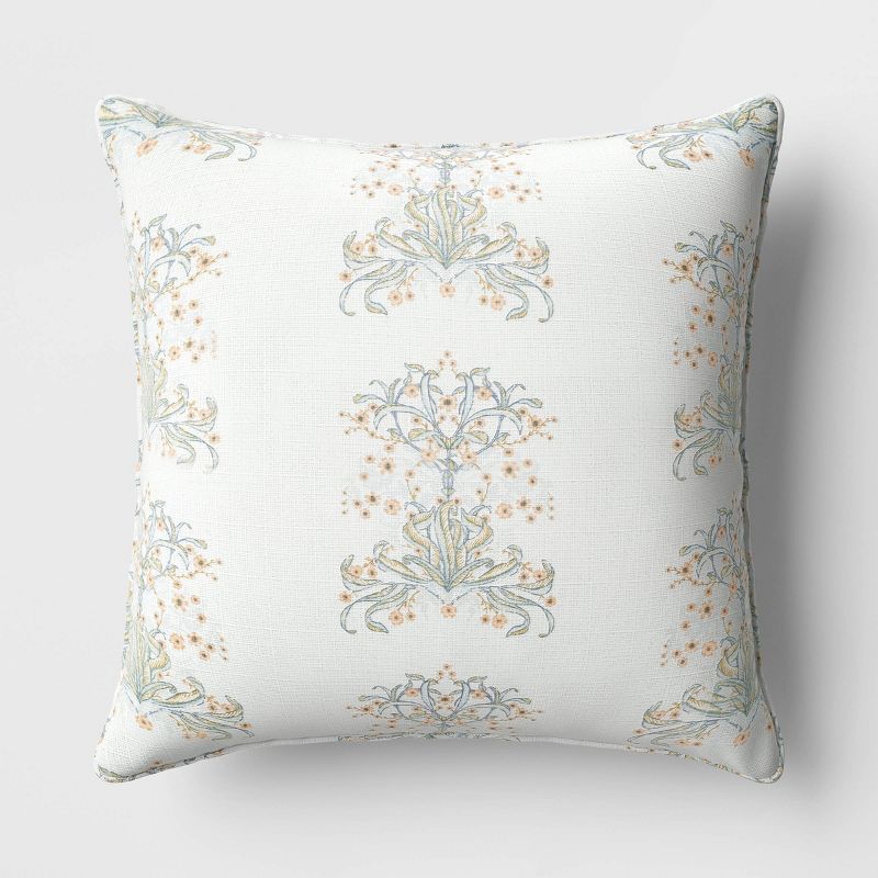 Outdoor Throw Pillow Damask Ivory - Threshold™ designed with Studio McGee | Target