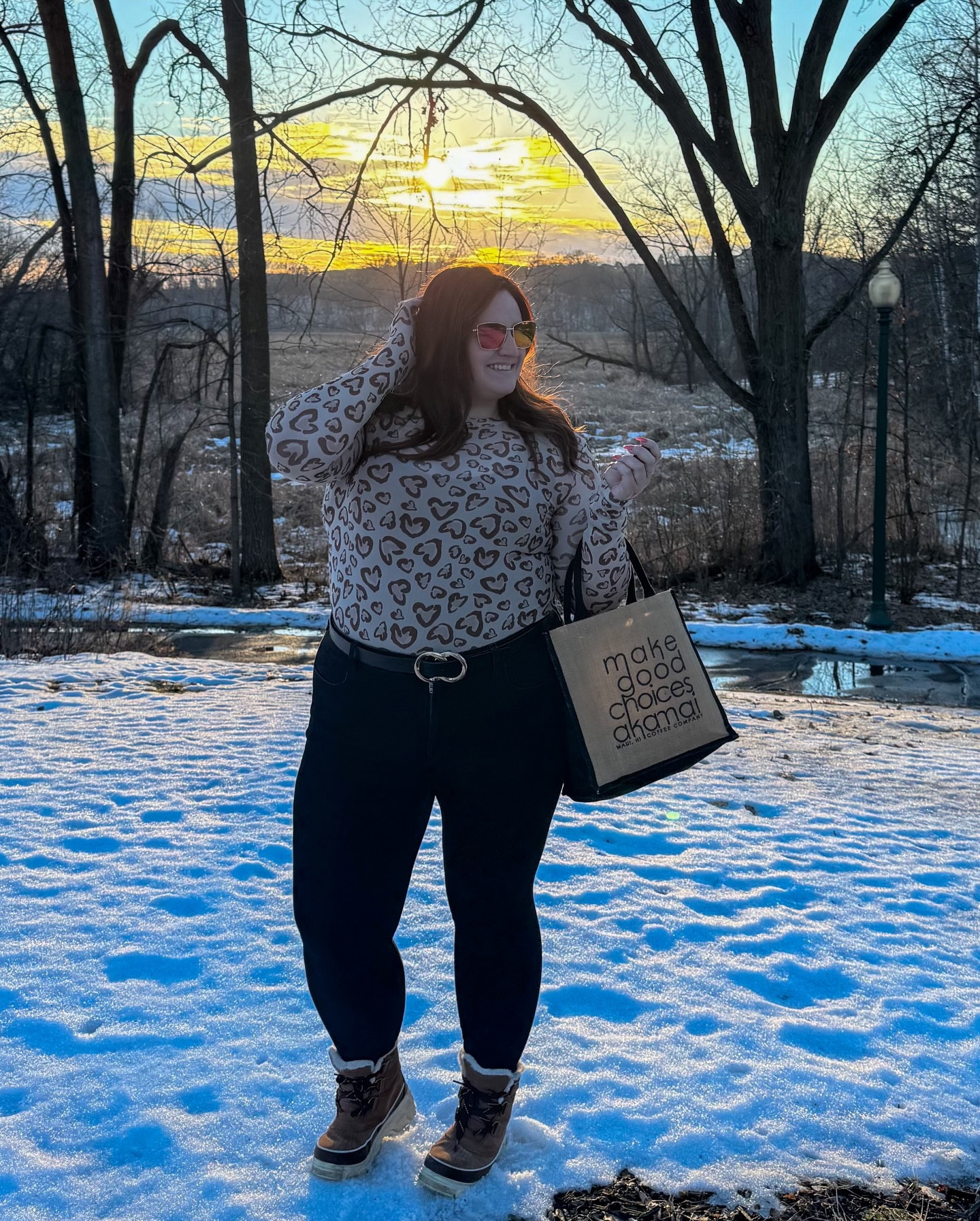 the sunset was a paid actor 🧡 false spring gets me every year