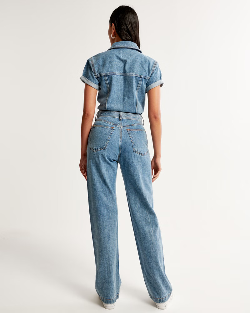 90s Relaxed Denim Jumpsuit | Abercrombie & Fitch (US)