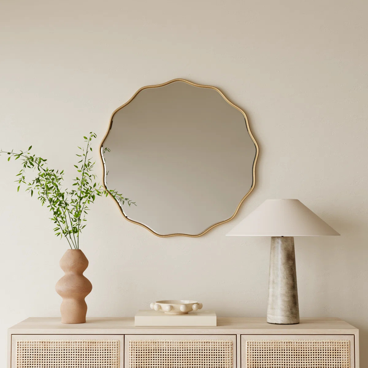 Francina Scalloped Mirror | Wayfair North America