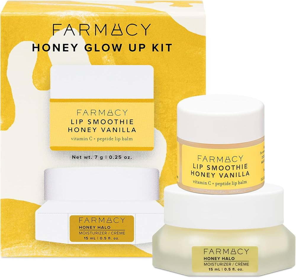 Farmacy Honey Glow Up Gift Set - Includes Honey Halo Ceramide Face Moisturizer + Travel Size Lip ... | Amazon (US)