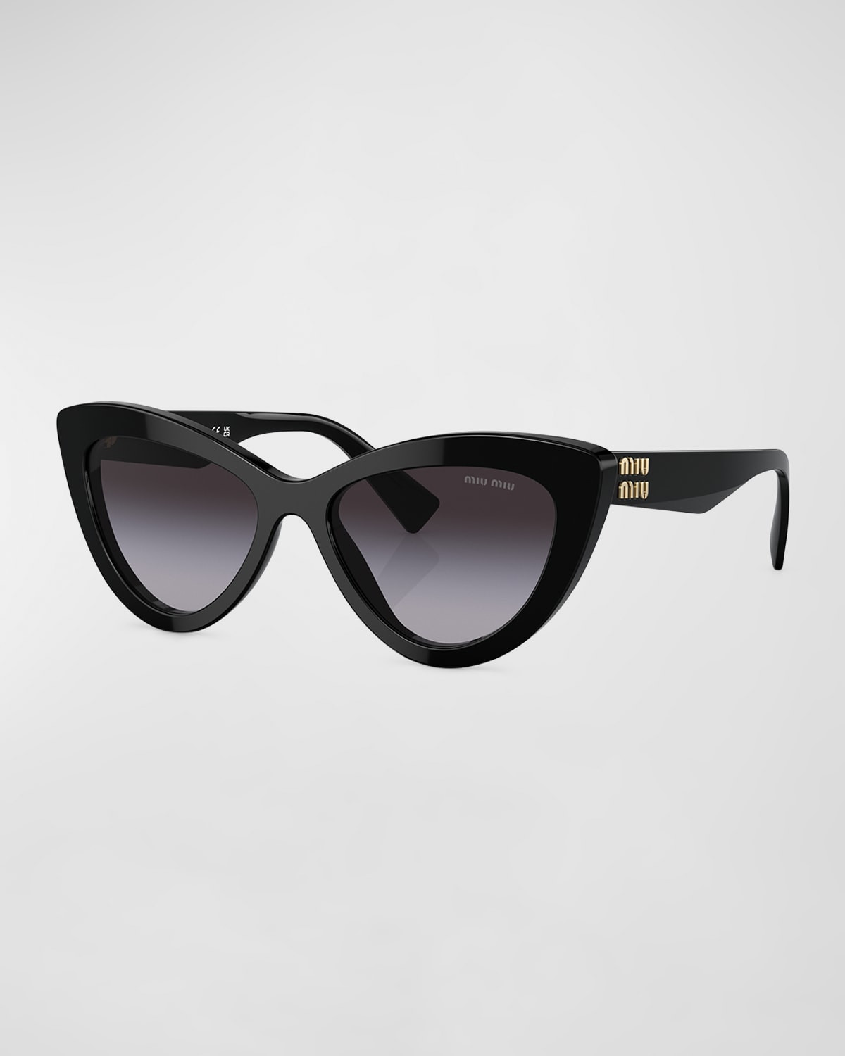 Vertical Logo Acetate & Plastic Cat-Eye Sunglasses | Neiman Marcus
