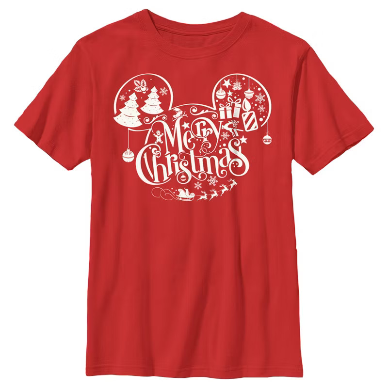 Boy's Disney Mickey and Friends Mousey Christmas T-Shirt | Target