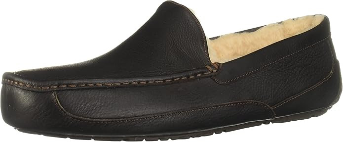 UGG Men's Leather Ascot Slipper | Amazon (US)