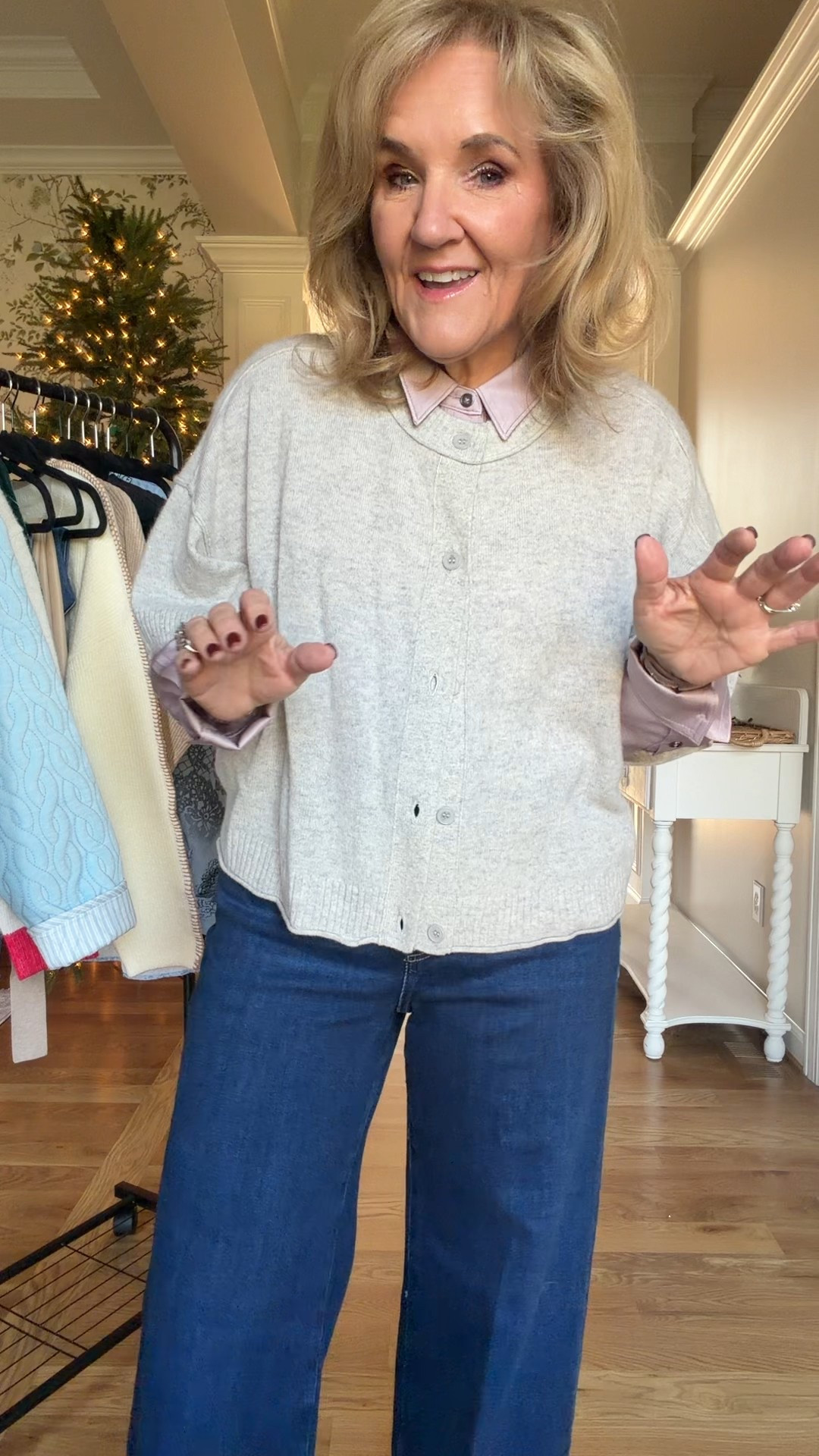 30% off code sitewide only a few exclusions @anthropologie code NANETTE30
So many great new arrivals to where all through the holiday season and beyond
Premium denim is included in the sale. I’m wearing a size 29 in the Paige denim and a 30 petite in the mother denim.
Size medium or eight in all.
The ski sweater is one size I would say it fits small through large
Cashmere cardigan is so lovely. Wear on its own or layered  


#LTKOver40 #LTKSaleAlert #LTKCyberWeek