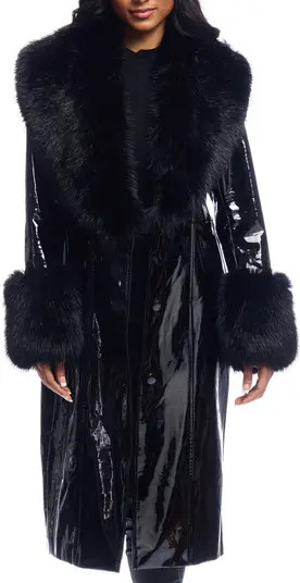 DONNA SALYERS FABULOUS FURS Girl Crush Faux Fur & Faux Leather Coat | Nordstrom | Nordstrom