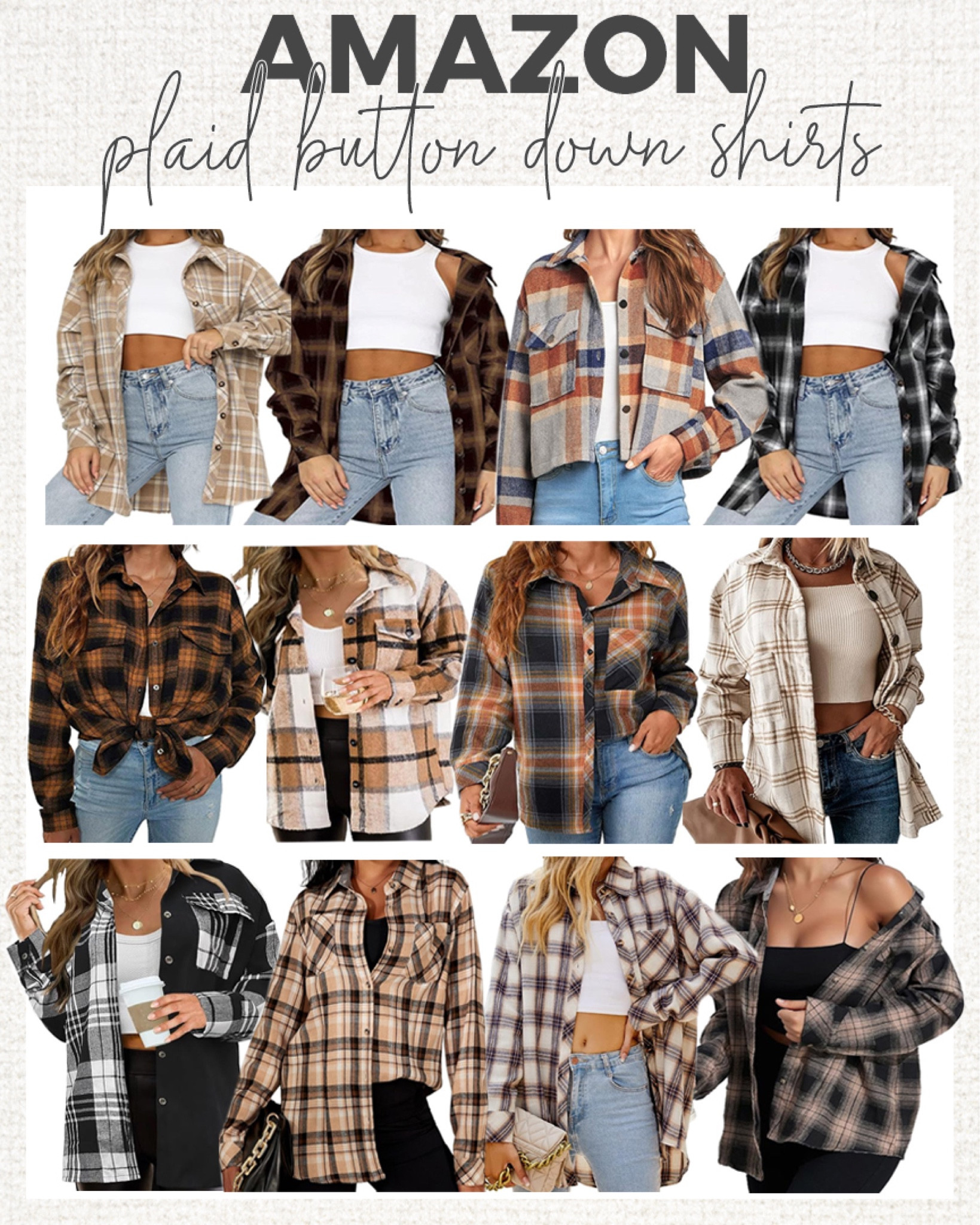 All of the cutest plaid button down shirts from Amazon!

#amazonfashion #fallfashion #plaidshirt

Amazon fashion. Amazon finds. Fall fashion. Affordable fall fashion. Plaid button down shirt  

#LTKstyletip #LTKfindsunder50 #LTKSeasonal