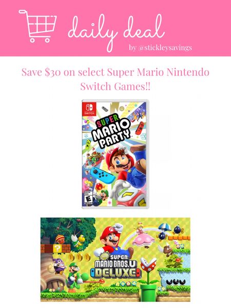 Save $30 on select Super Mario Nintendo Switch Games!

#LTKsalealert #LTKkids #LTKfamily