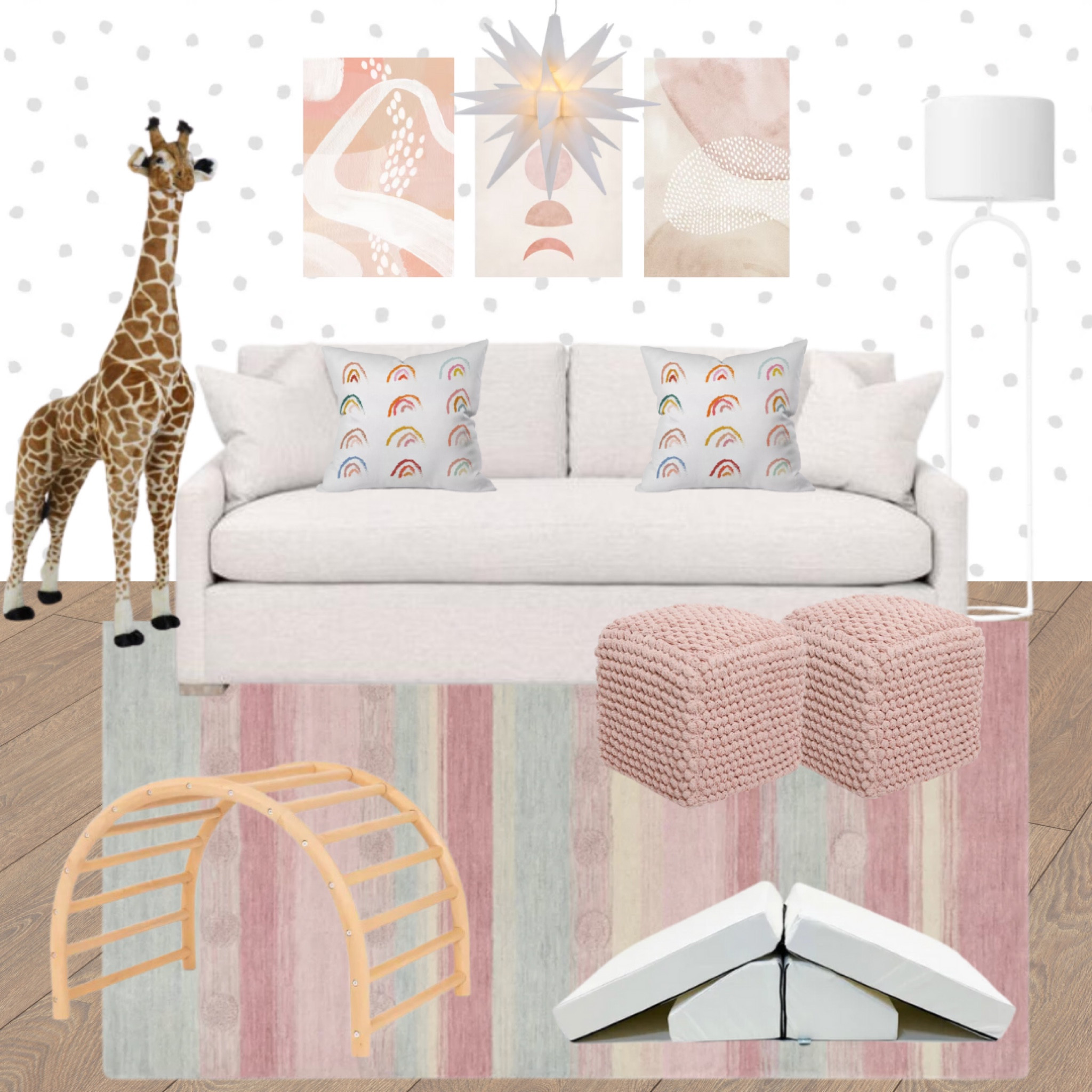 Playroom, playroom decor, kids room, play area, play set, playroom inspo, pink playroom design, kids living room, couch, sofa, home decor, interior inspo 

#LTKU #LTKkids #LTKhome