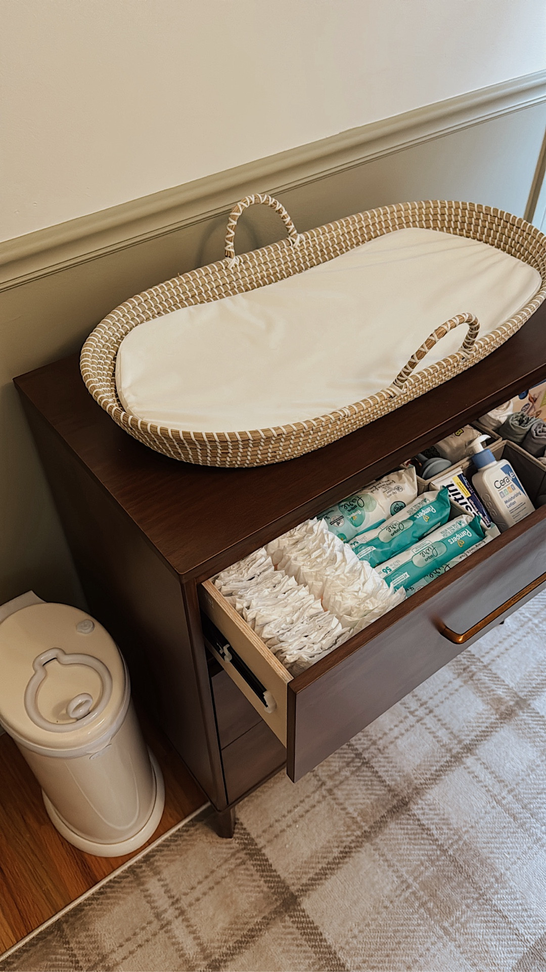 officially in my nesting era 🍼 baby boy’s nursery is coming together little by little and I just finished organizing his dresser, which doubles as a changing station!

in the top drawer: diapers, wipes & all the essentials
middle drawer: socks + newborn onesies & jammies
bottom drawer: 0–3 month onesies & jammies

making diaper and outfit changes as easy as possible 💙

tap the link in my bio to shop all the details on my @shop.ltk! 

.
.
.

#nestingera #nesting #babyontheway #momtobe #35weeks #changingstation #nurserydecor #nurseryorganization #deltachildren #targetstyle #ltk 

#LTKBaby #LTKKids #LTKFamily