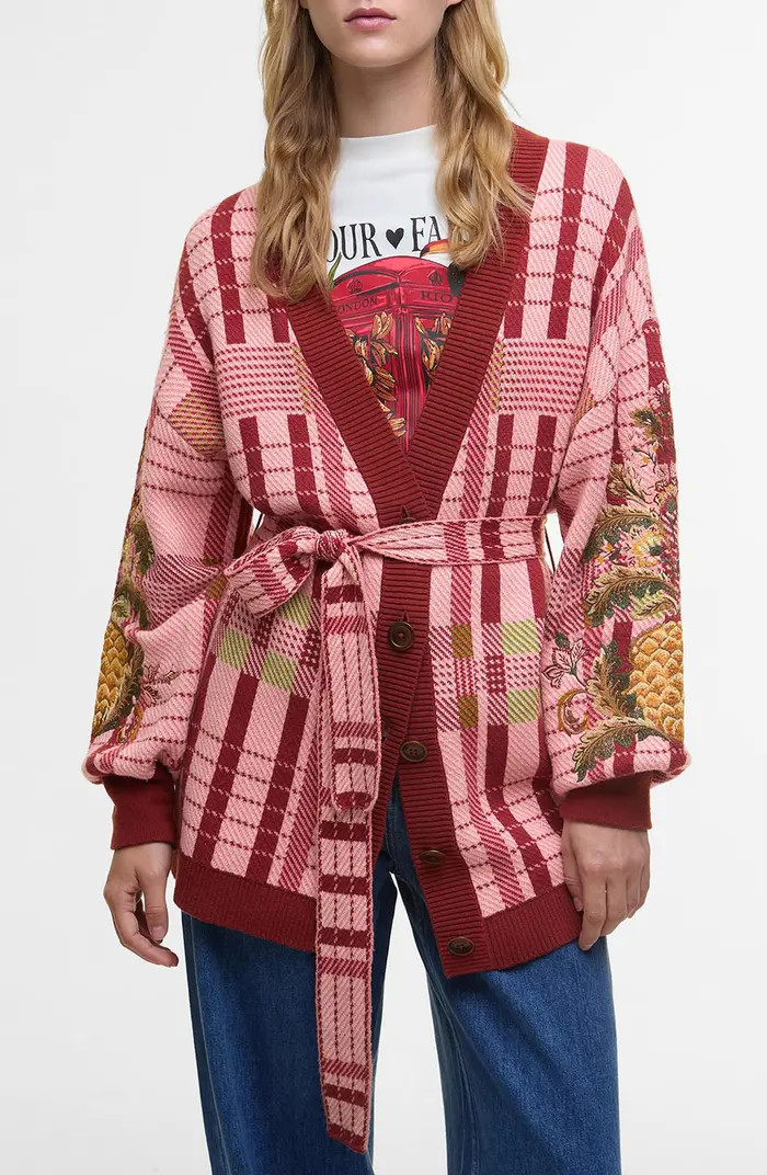 x Farm Rio Luisa Long Belted Cardigan | Nordstrom