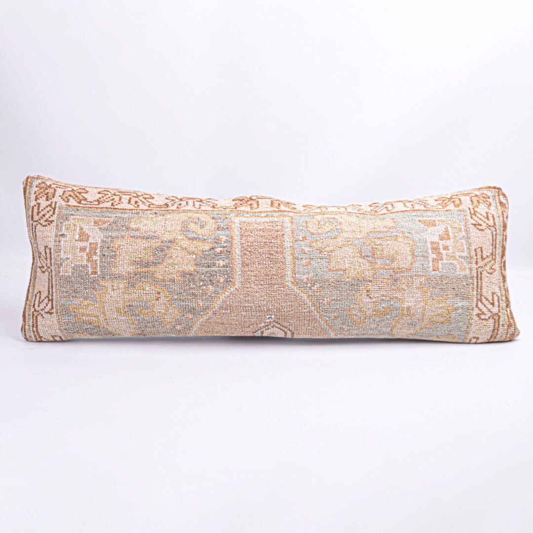 Handwoven Turkish Kilim Pillow, Turkish Carpet Pillow, Kilim Lumbar, 12x36 Pillow Cover, Decorati... | Etsy (US)