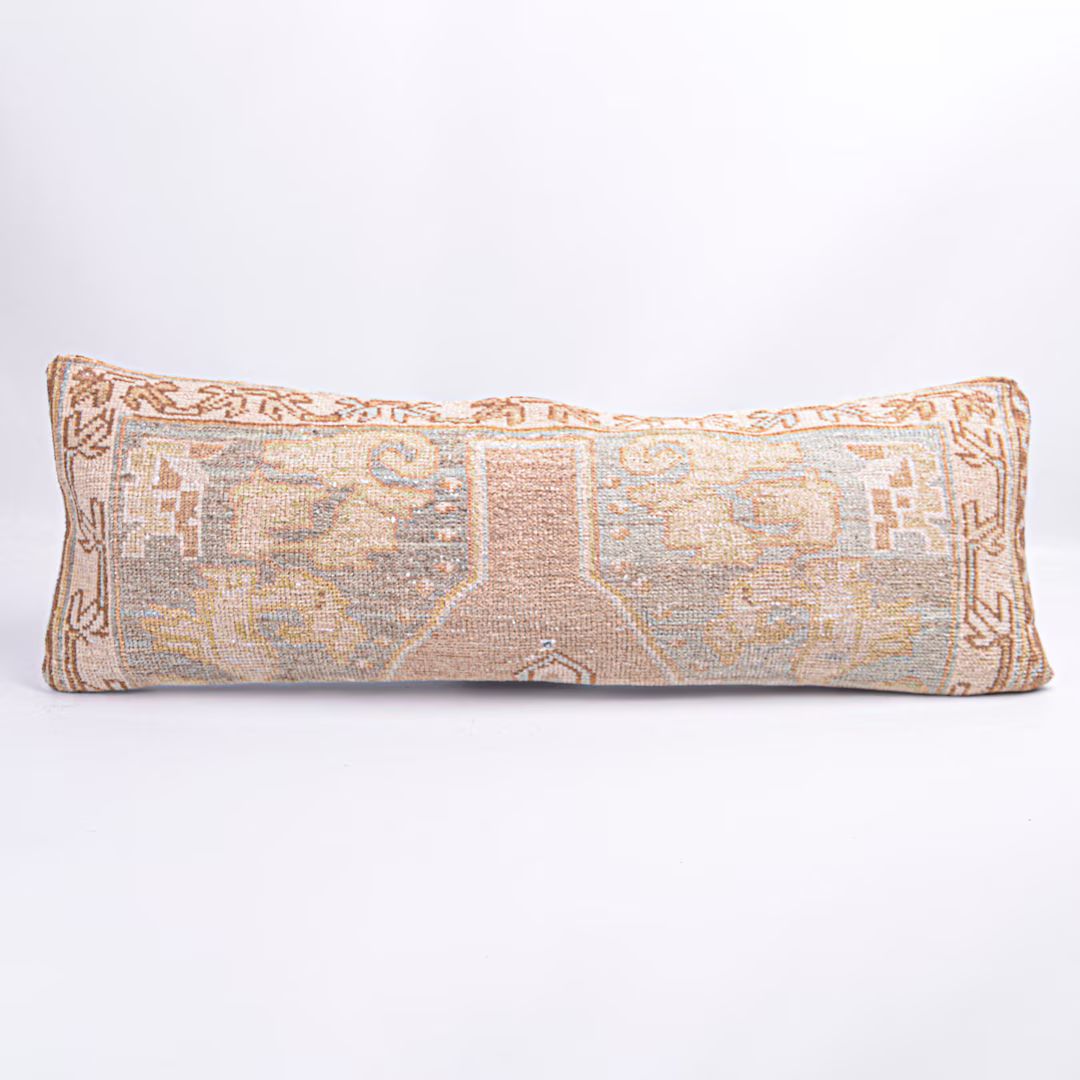 Handwoven Turkish Kilim Pillow, Turkish Carpet Pillow, Kilim Lumbar, 12x36 Pillow Cover, Decorati... | Etsy (US)