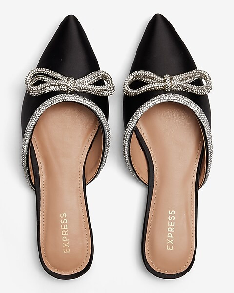 Rhinestone Embellished Bow Flats | Express