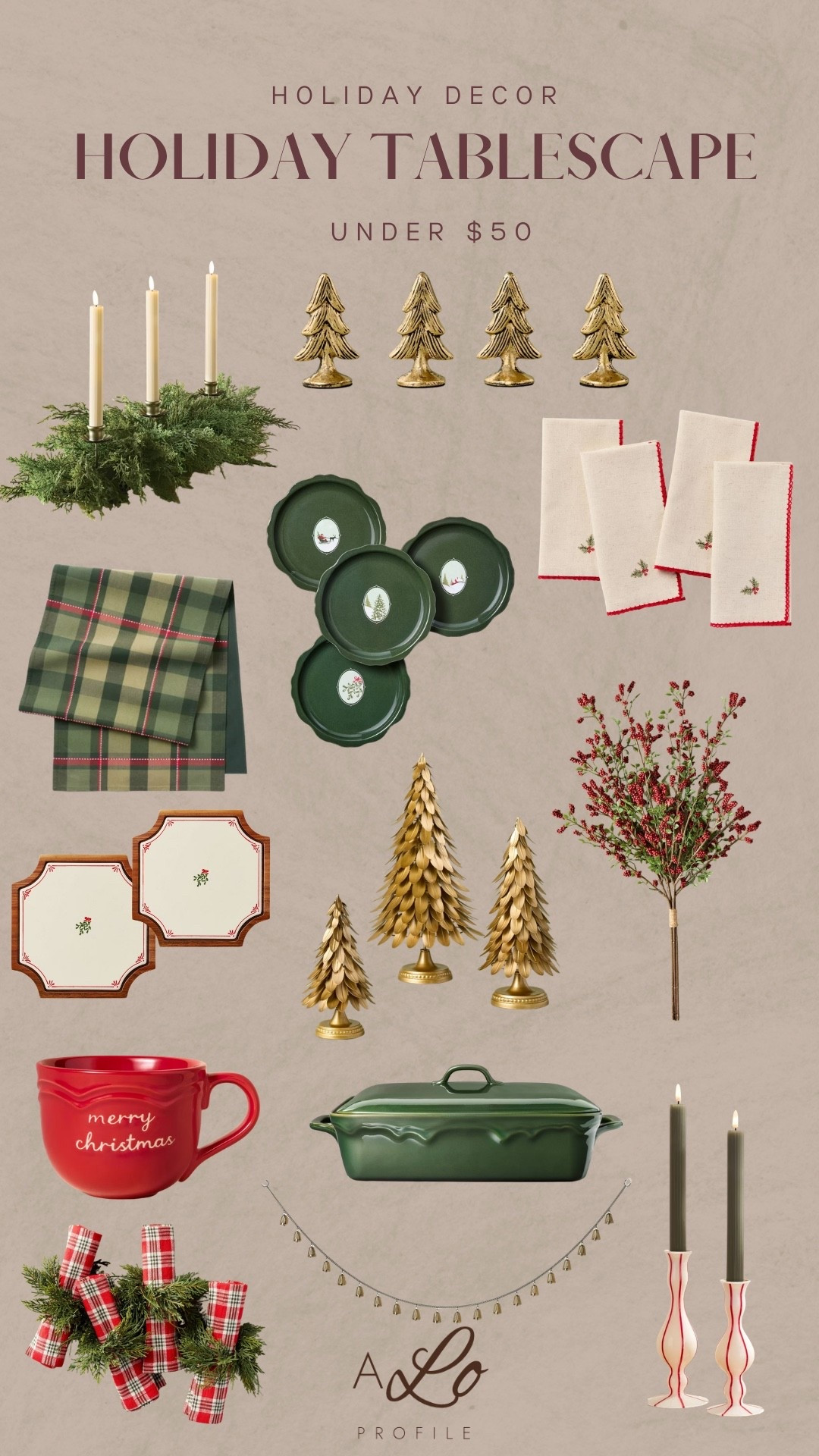 Holiday Decor: Tablescape Under $50 // target finds, target decor, target home decor, Christmas decor, Christmas decorations, holiday decor, budget friendly holiday decor, Christmas decor trending