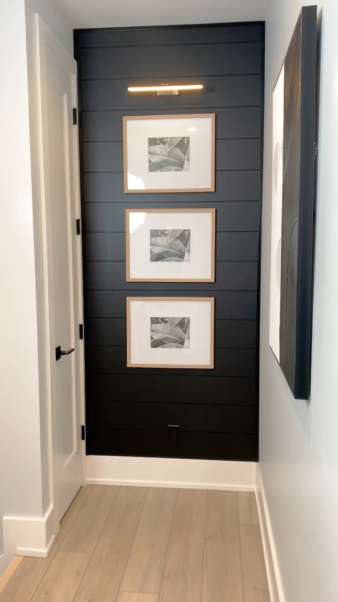 Want a DIY home project that looks like you paid someone thousands to complete, but in reality you did it yourself in under 3 hours? Then here you go! 

This project was so easy to do and wow did it make a difference in our home. And the picture frame light completed the look. This hallway use to be either very dark or very light with the harsh ceiling lights. Now with this picture frame light, I can dim the light or choose to make it bright. It truly completed the high-end look I was aiming for. 

The #shiplapwalls are pre-painted #shiplap from @menardshomeimprovement And let me tell you- this stuff was a dream to work with. No painting, they lock, the gap isn’t measure out by using a nickel and they’re easy to wipe down!!!  

Don’t forget to like and follow for more tips, tricks, DIYs and trending product find that you’ll love! 

#LTKhome #LTKFind