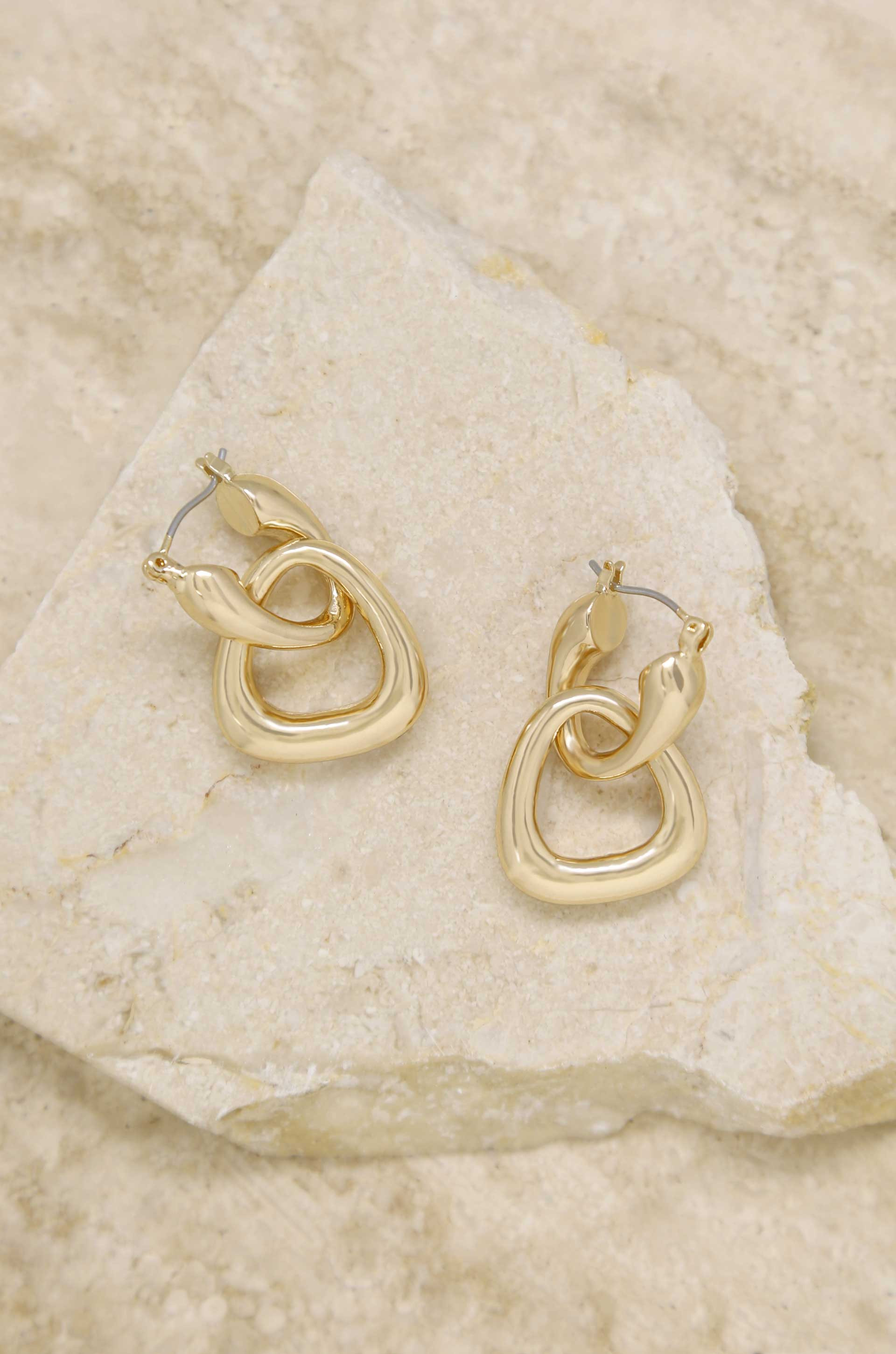 Baby Double Dangle Hoop 18k Gold Plated Earrings | Ettika