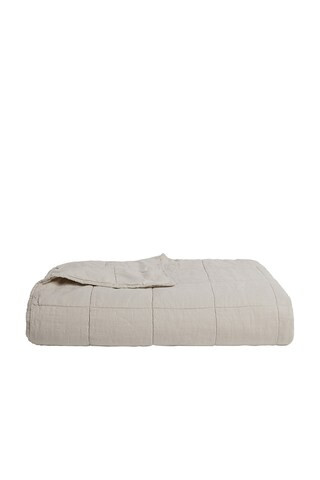 Parachute Linen Box Quilt in White | FWRD 