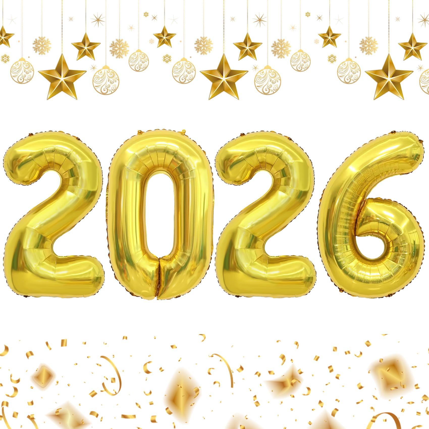 2026 Balloons, 2026 Number Balloons, 2026 Gold Balloon, Foil Happy New Year Balloon for New Year ... | Amazon (US)