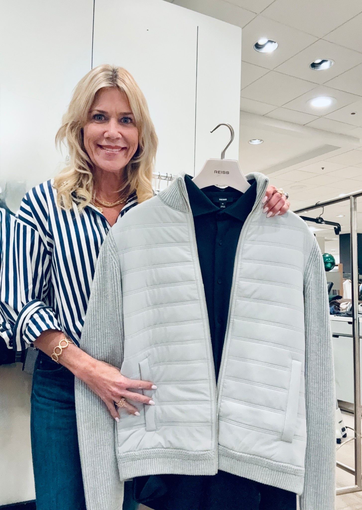 Classic tailored look for winter layering a knit polo shirt under a quilted jacket. Wear this with dark denim and boots or leather  sneakers.

#LTKootd #LTKMens