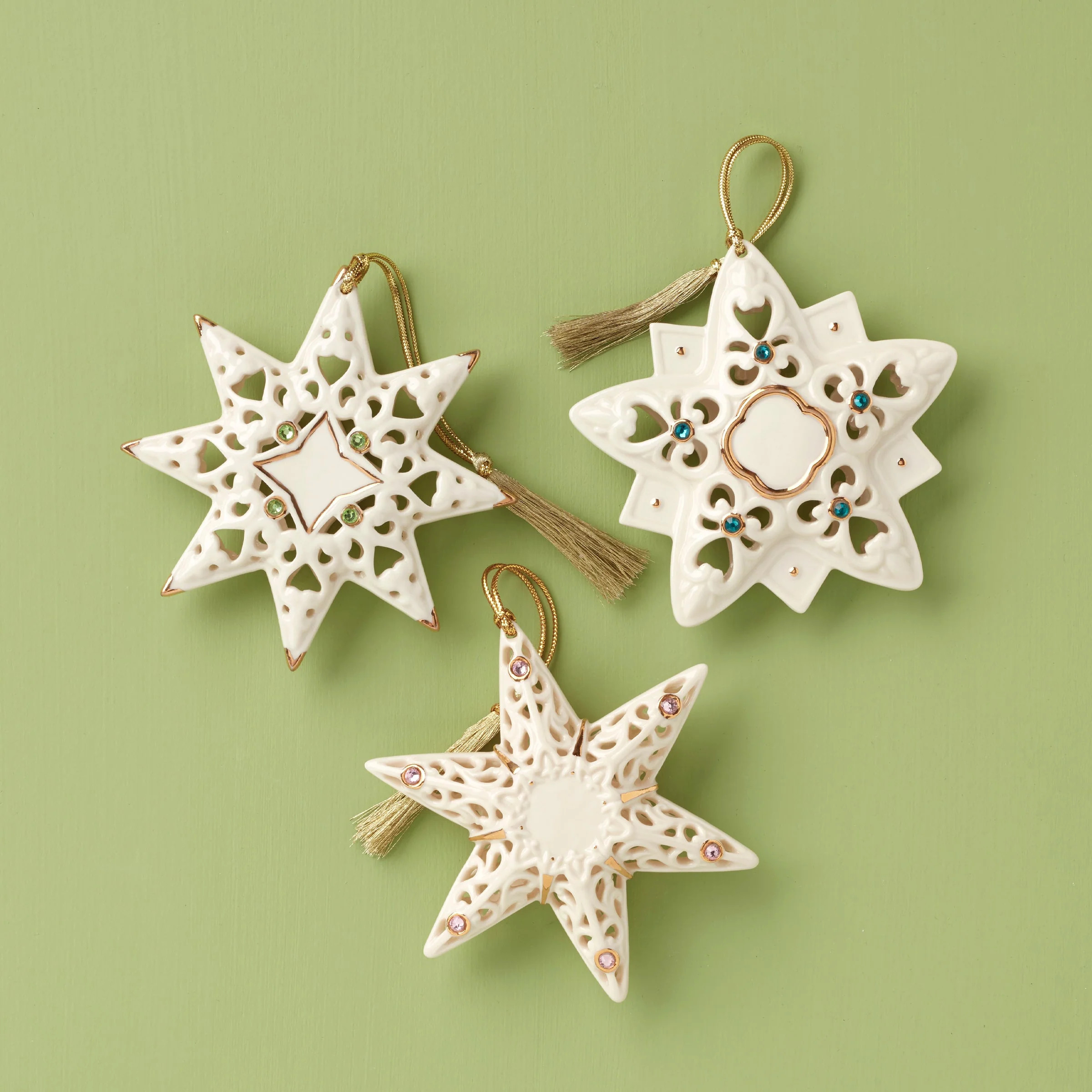 Pierced Stars 3-Piece Ornament Set | Lenox