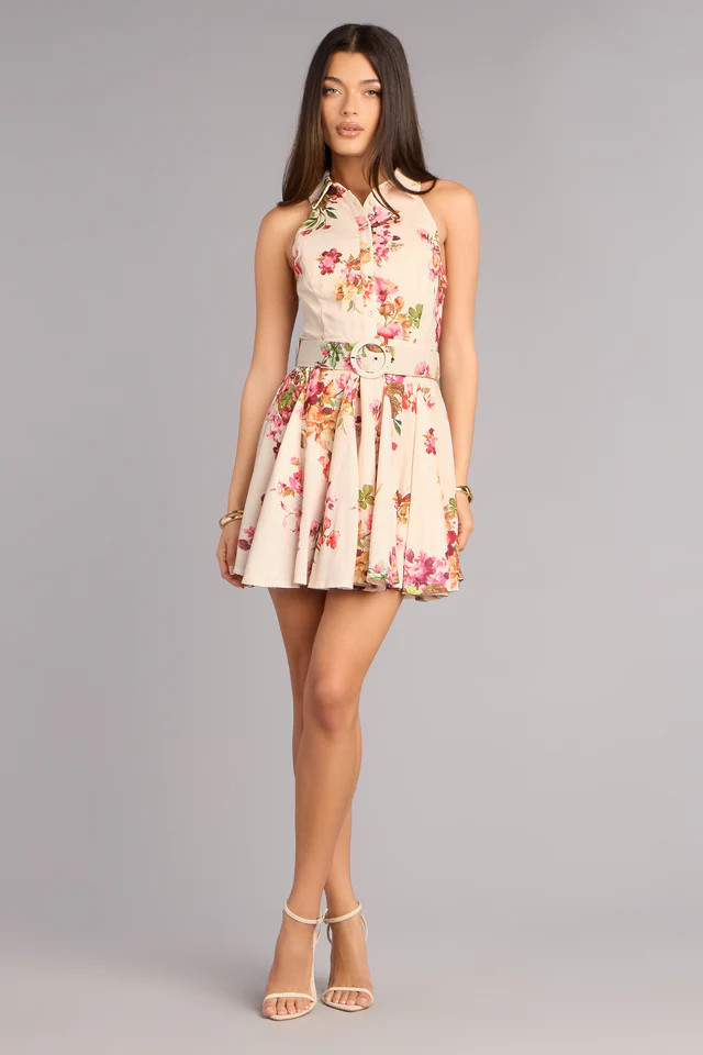 Brunch Plans Belted Floral Skater Dress | Windsor Stores