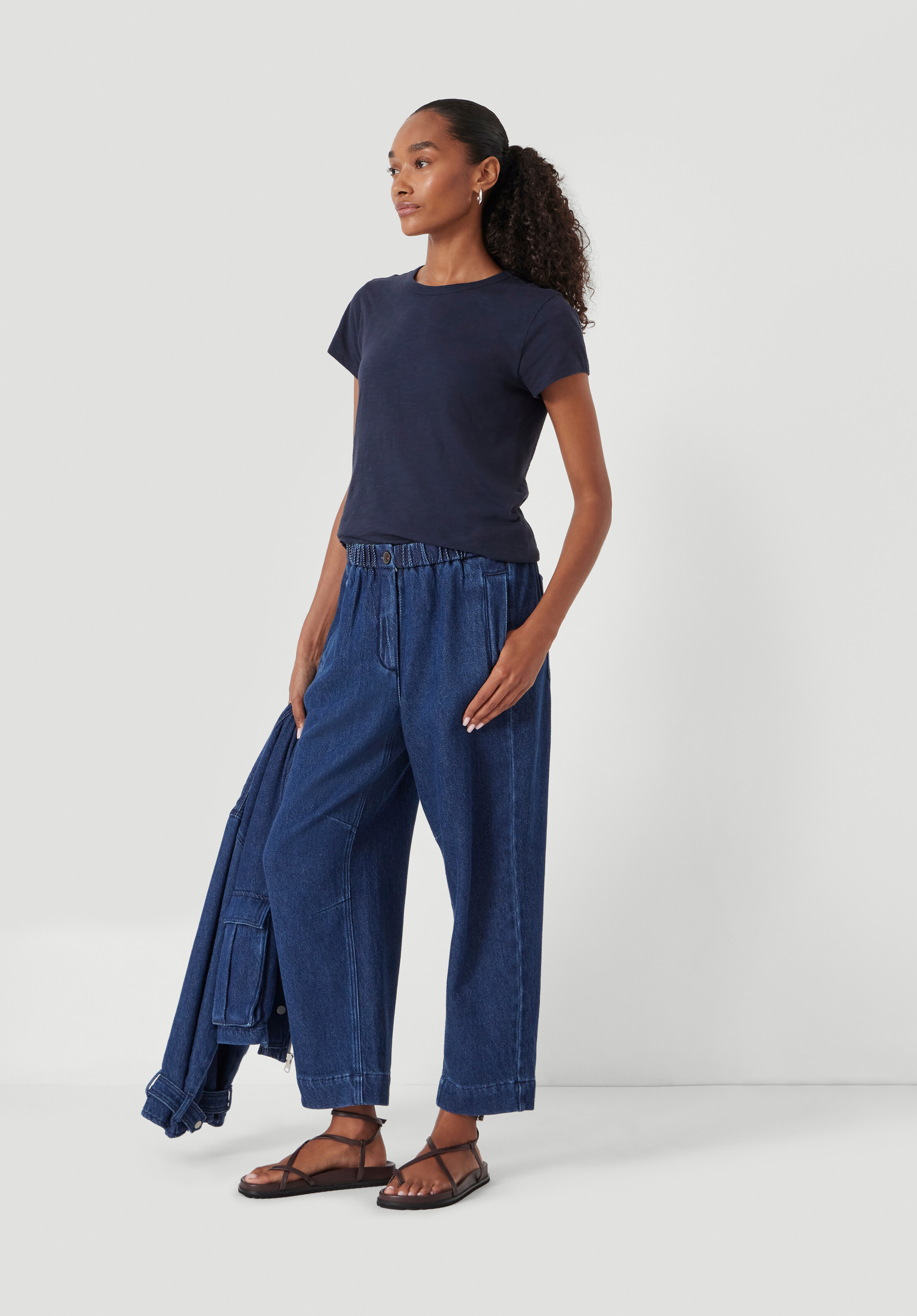 Supersoft Denim Barrel Leg Jeans | Hush UK