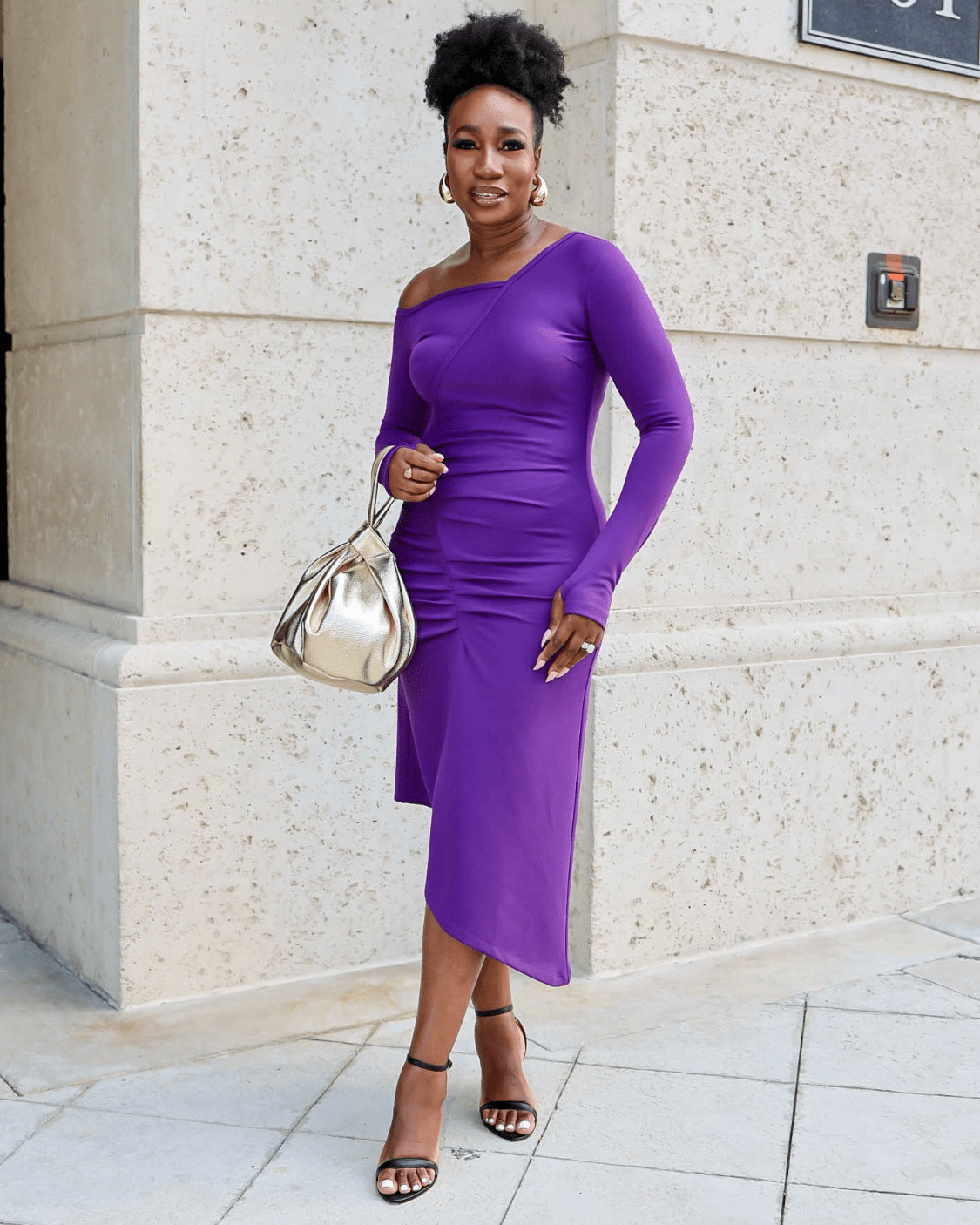 The Drop Women's Imperial Purple Assymetrical Knit Dress by @kass_stylz | Amazon (US)