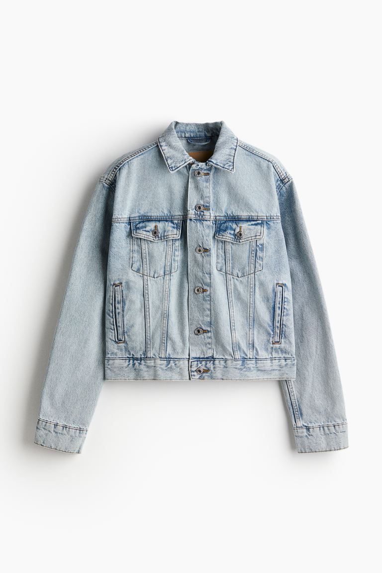 Short Denim Jacket - Light denim blue - Ladies | H&M US | H&M (US + CA)